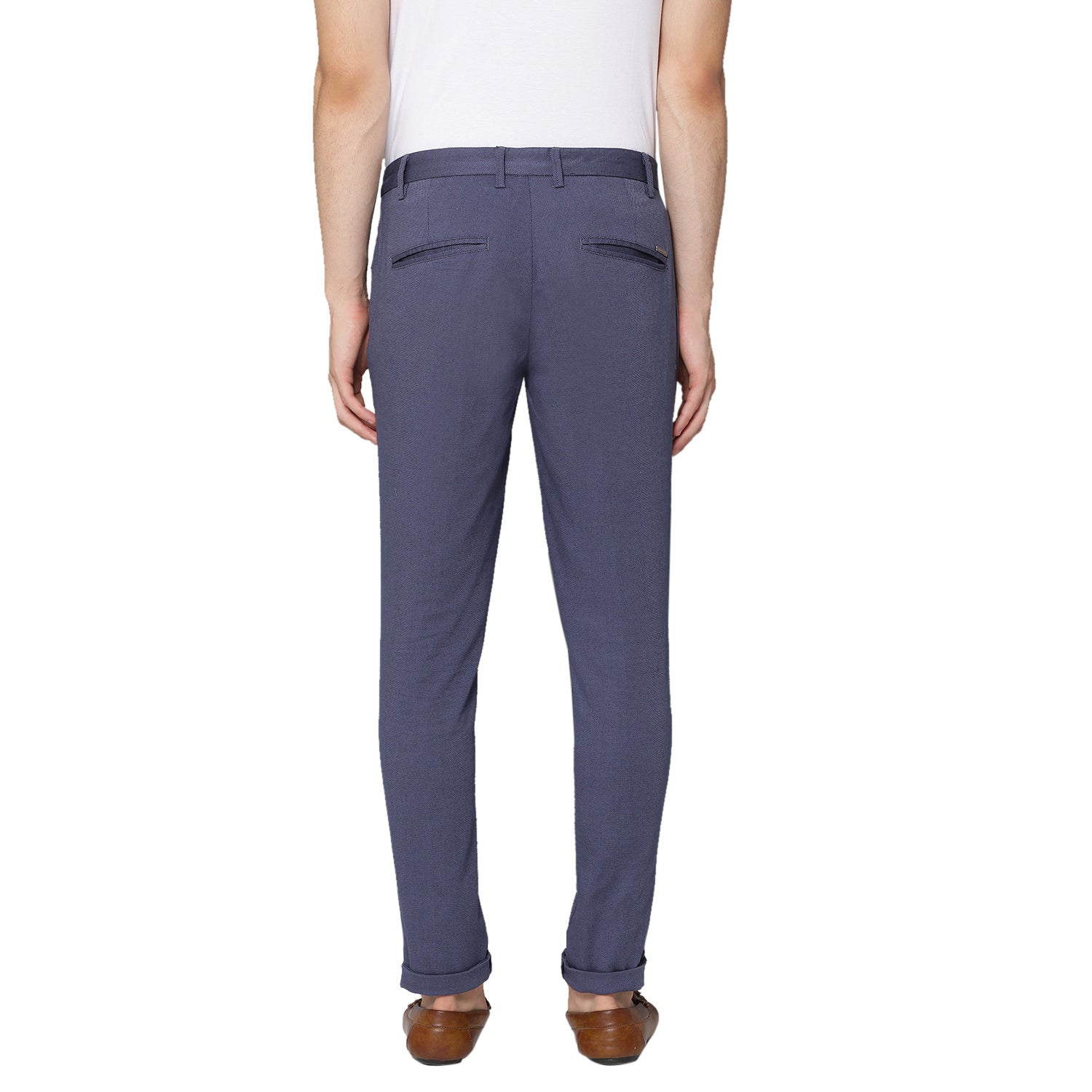 Bruun & Stengade Men Blue Solid Slim Fit Trouser