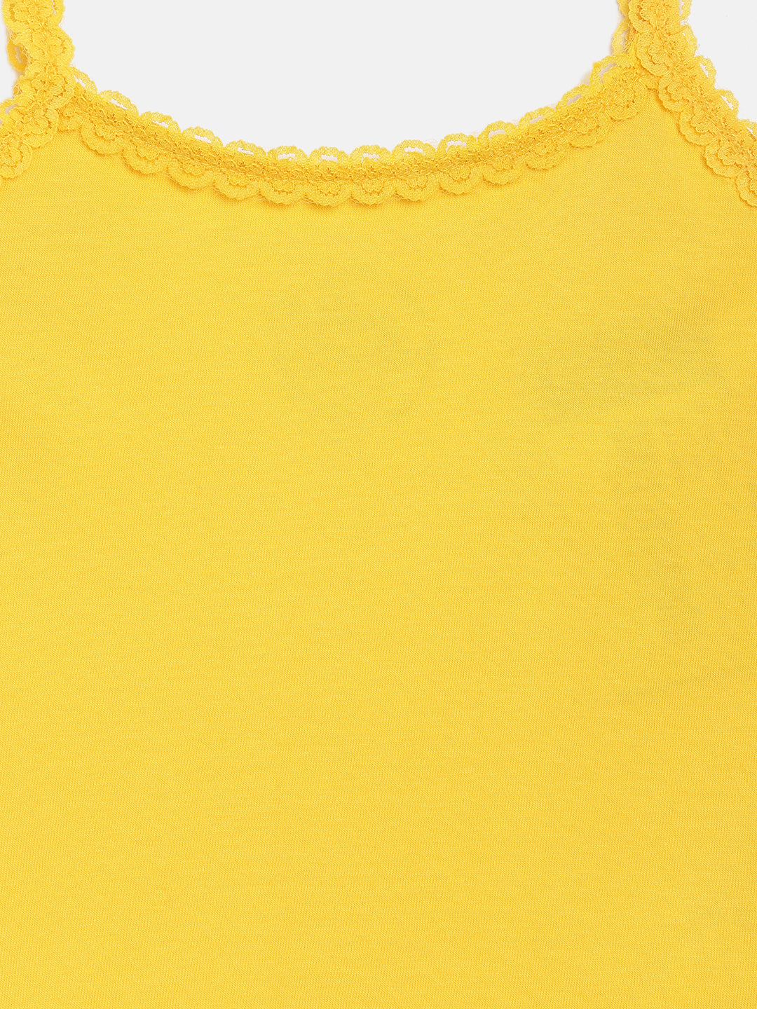 Blue Giraffe Girls Yellow Solid Square Neck Top