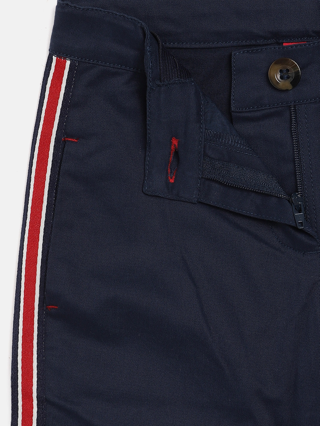 Blue Giraffe Girls Navy Solid Regular Fit Trouser