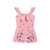 Blue Giraffe Girls Pink Solid Square Neck Playsuit