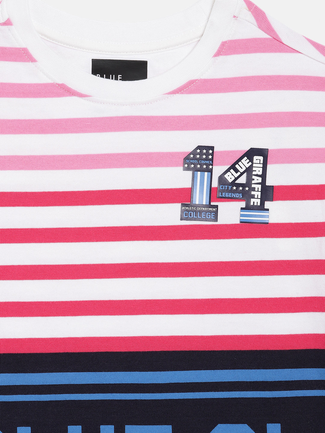 Blue Giraffe Boys Multi Printed Round Neck TShirt