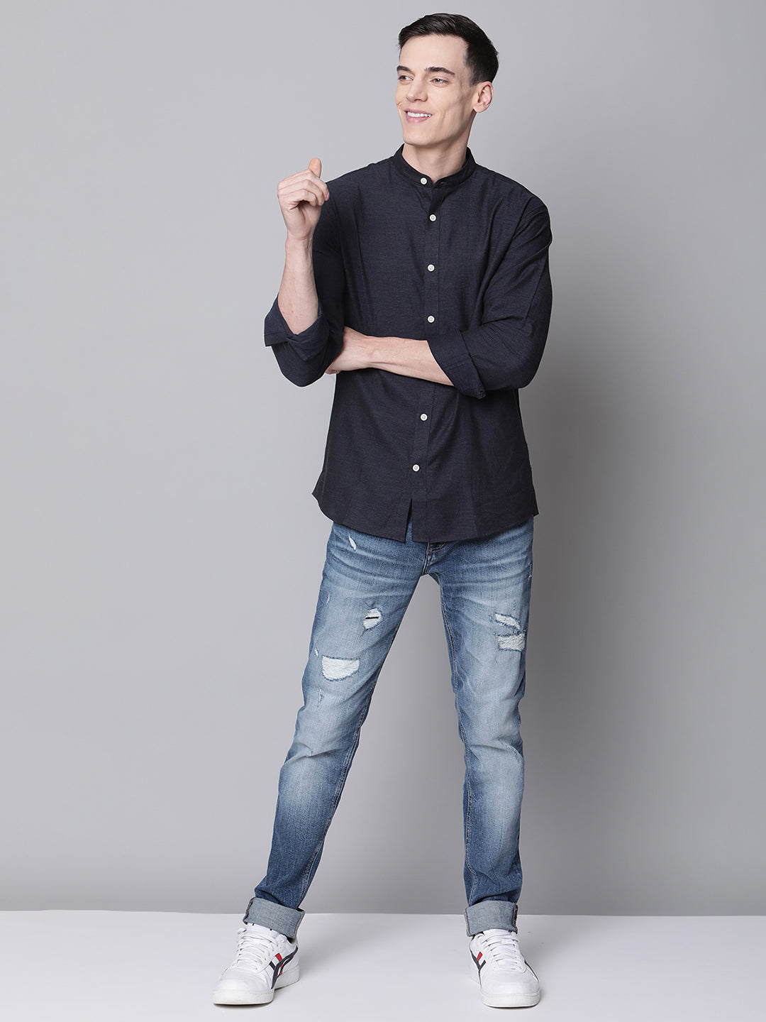 Lindbergh Blue Fashion Slim Fit Shirt