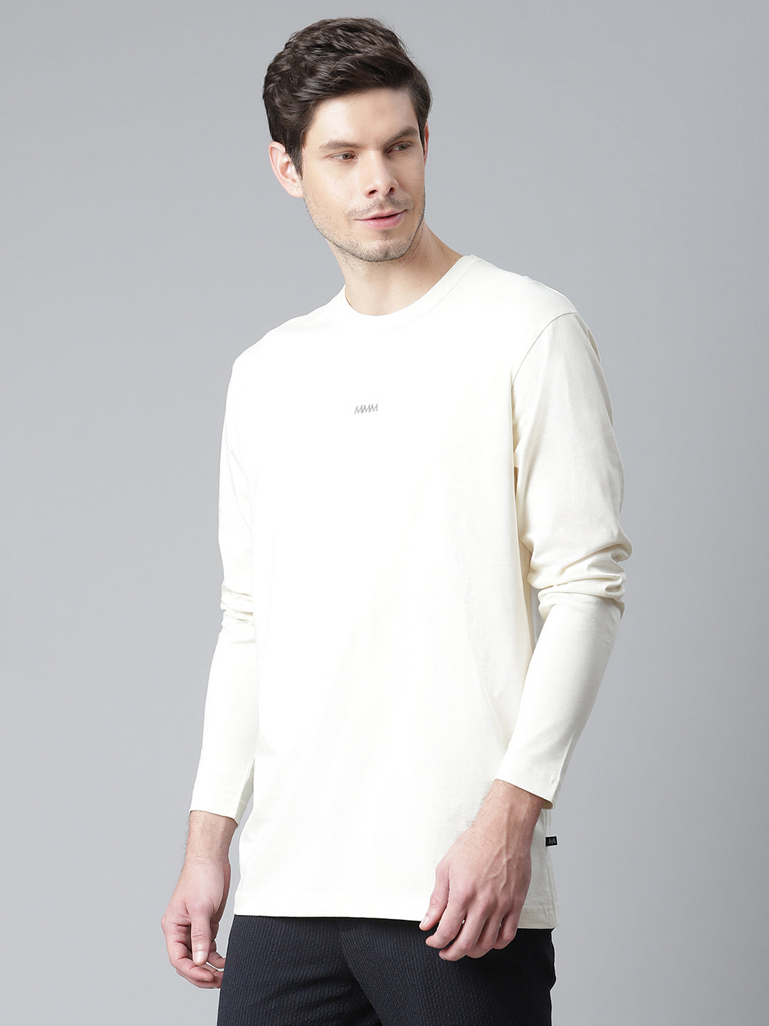 Matinique Men White Solid Round Neck TShirt