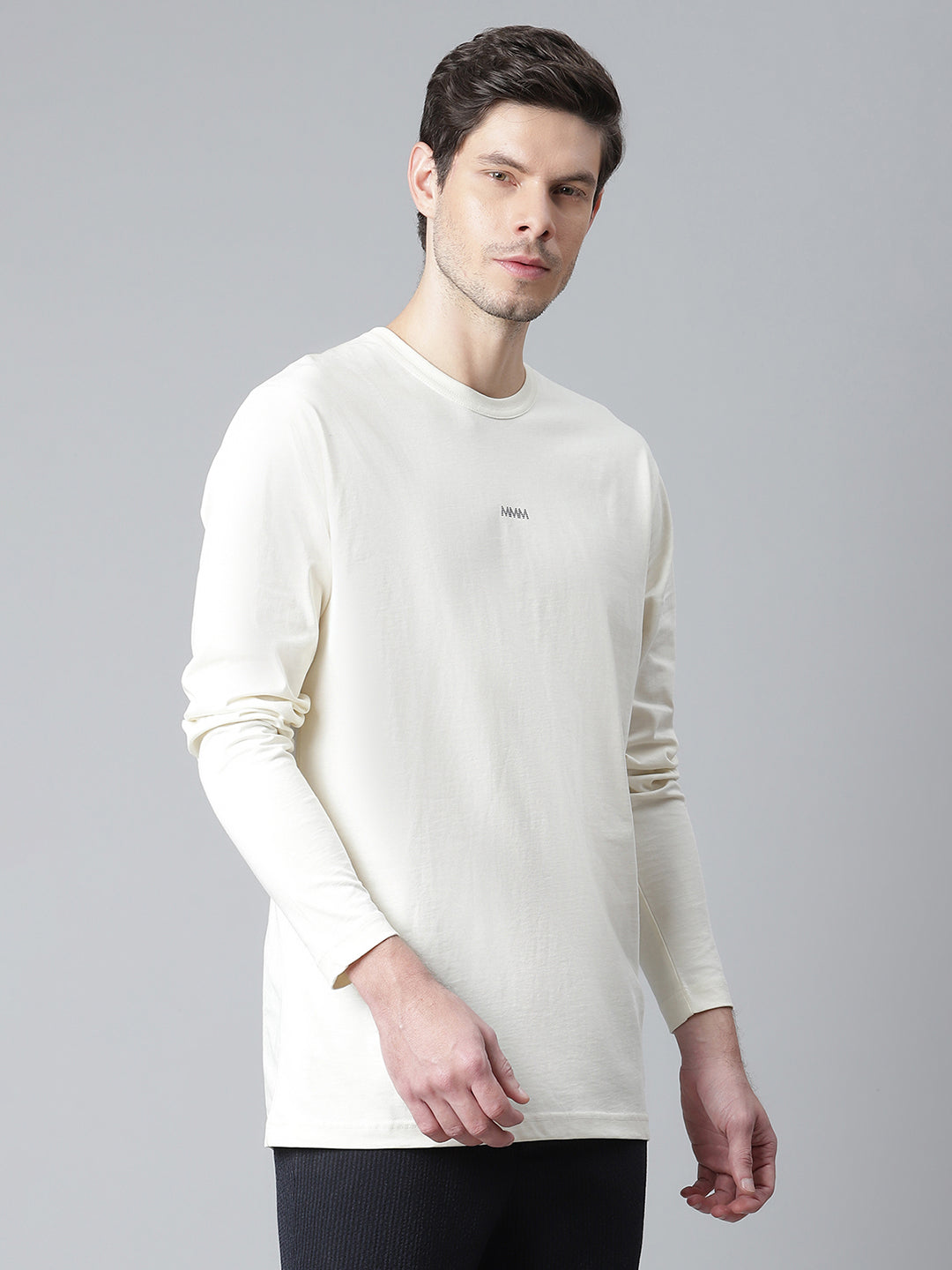 Matinique Men White Solid Round Neck TShirt