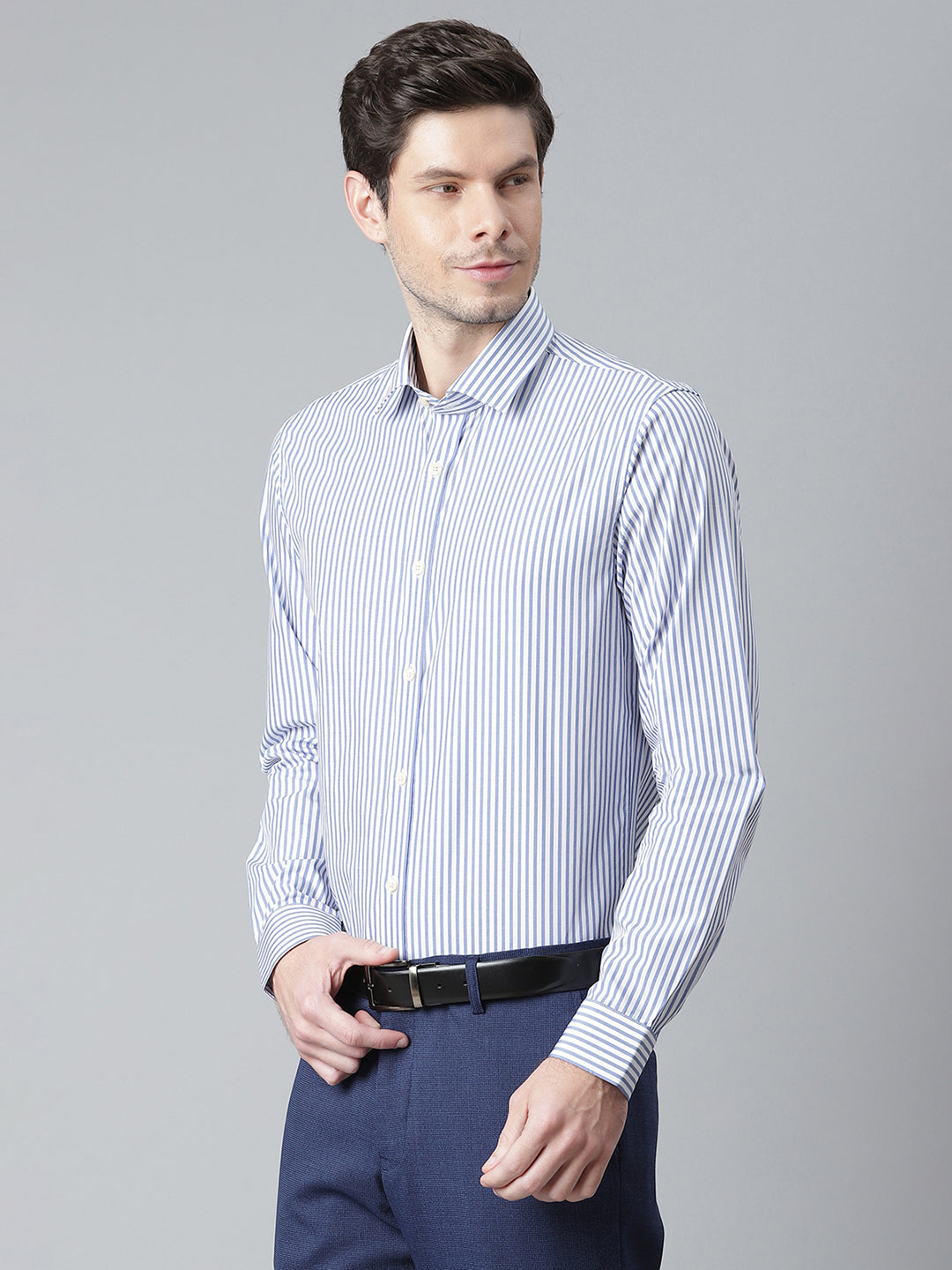 Matinique Men Blue Checked Collar Shirt