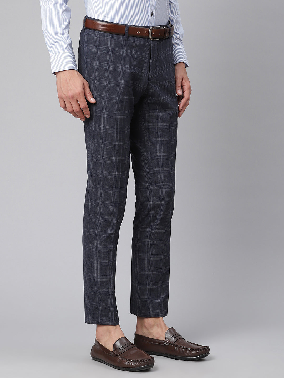 Matinique Men Navy Solid Slim Fit Trouser