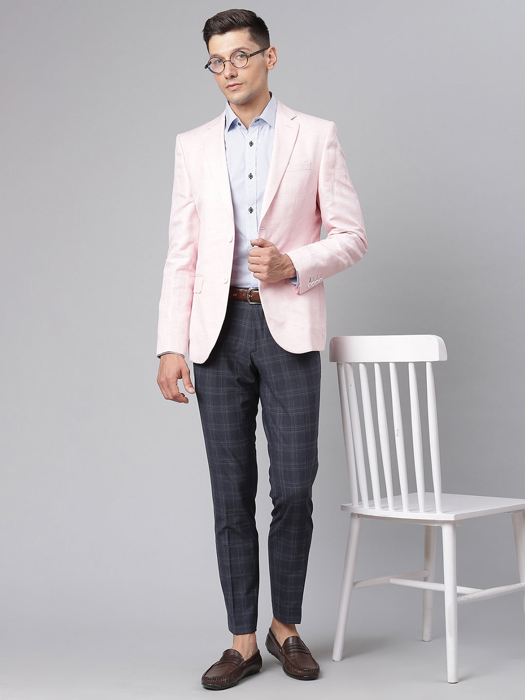 Matinique Men Navy Solid Slim Fit Trouser