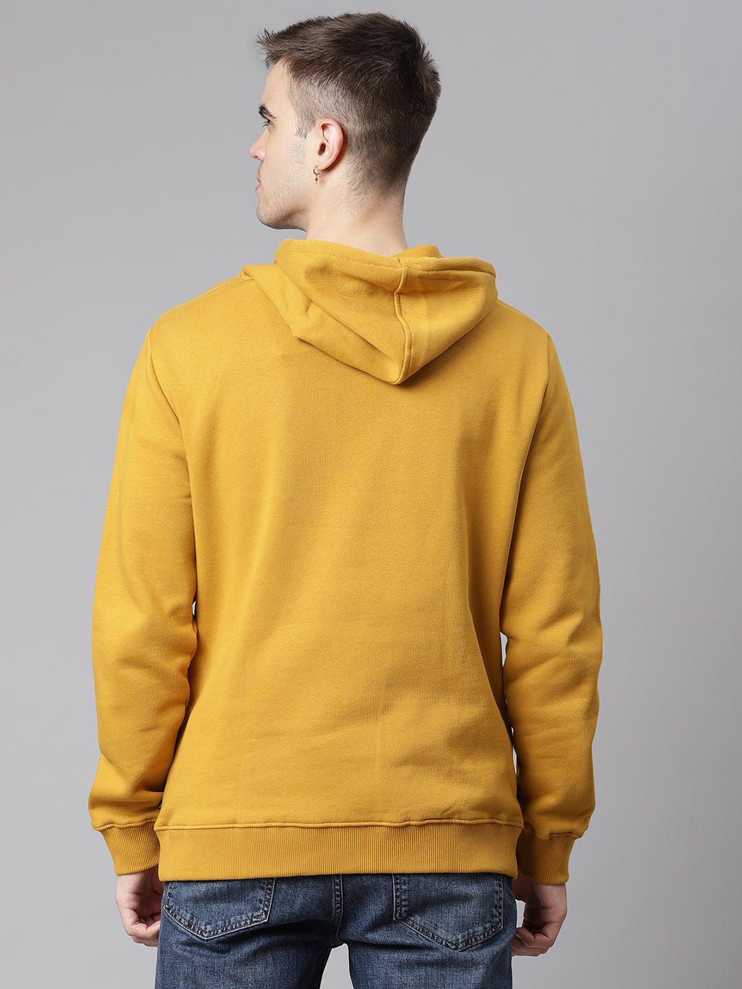 Matinique Men Yellow Solid Hooded Sweatshirt