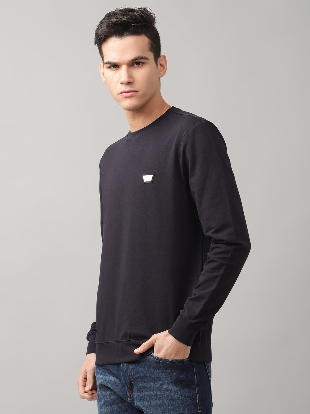 Antony Morato Men Blue Solid Hooded Sweatshirt