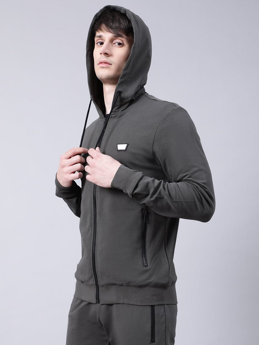 Antony Morato Men Solid Stand Collar Sweatshirt