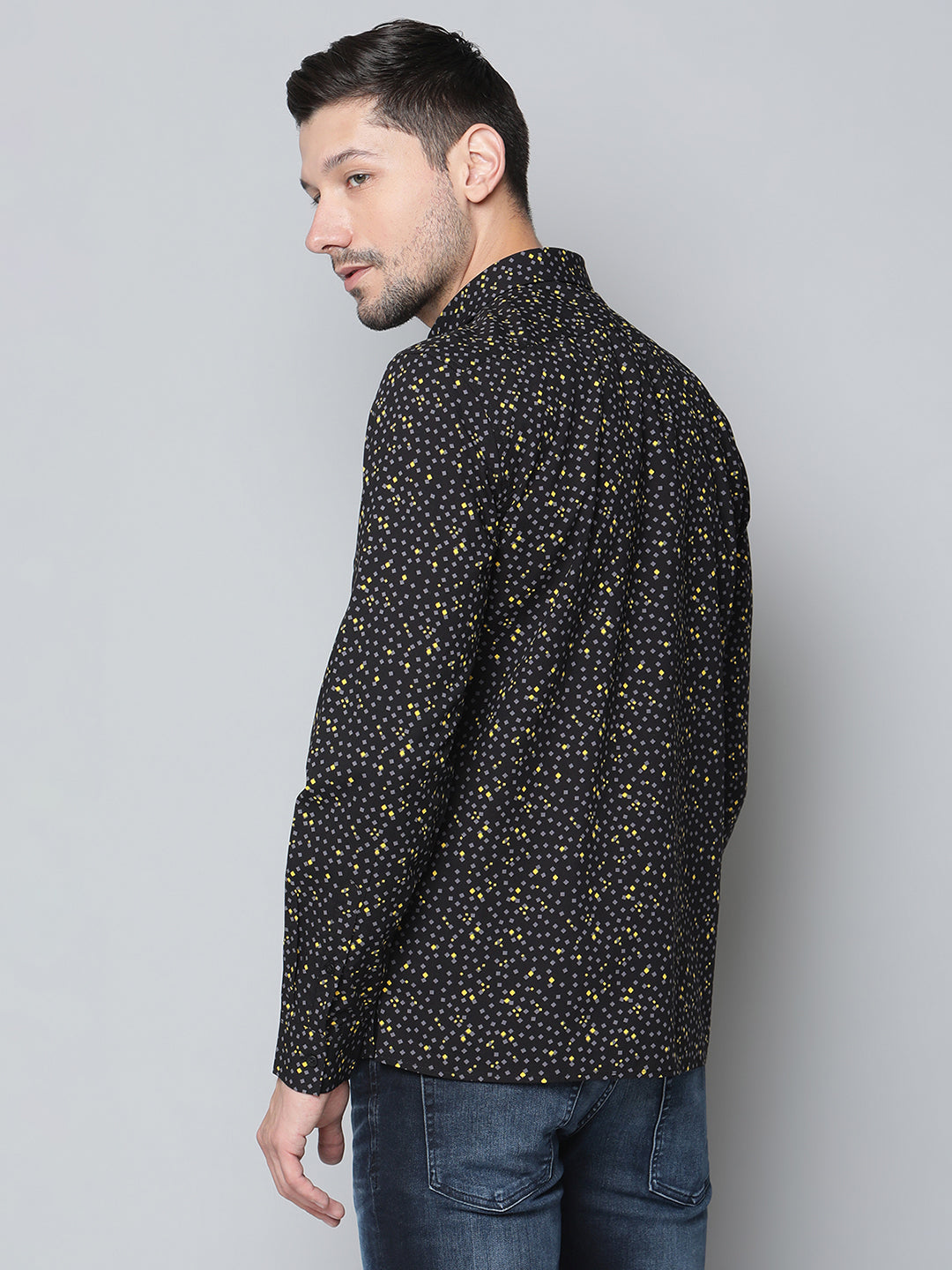 Antony Morato Black Printed Regular Fit Shirt