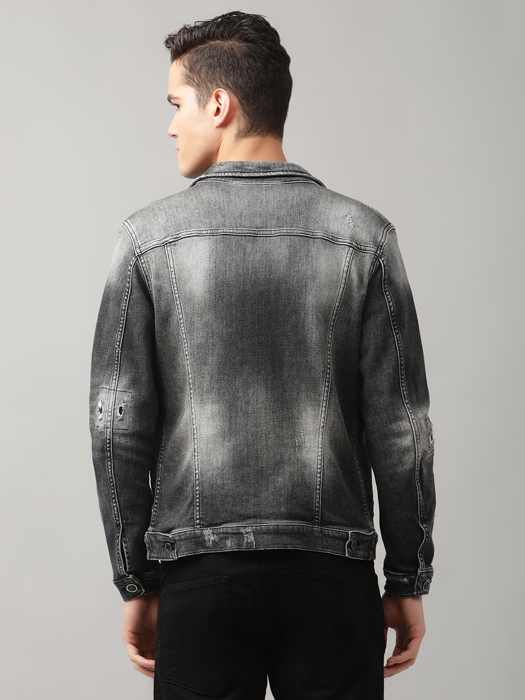 Antony Morato Men Black Solid Collar Jacket