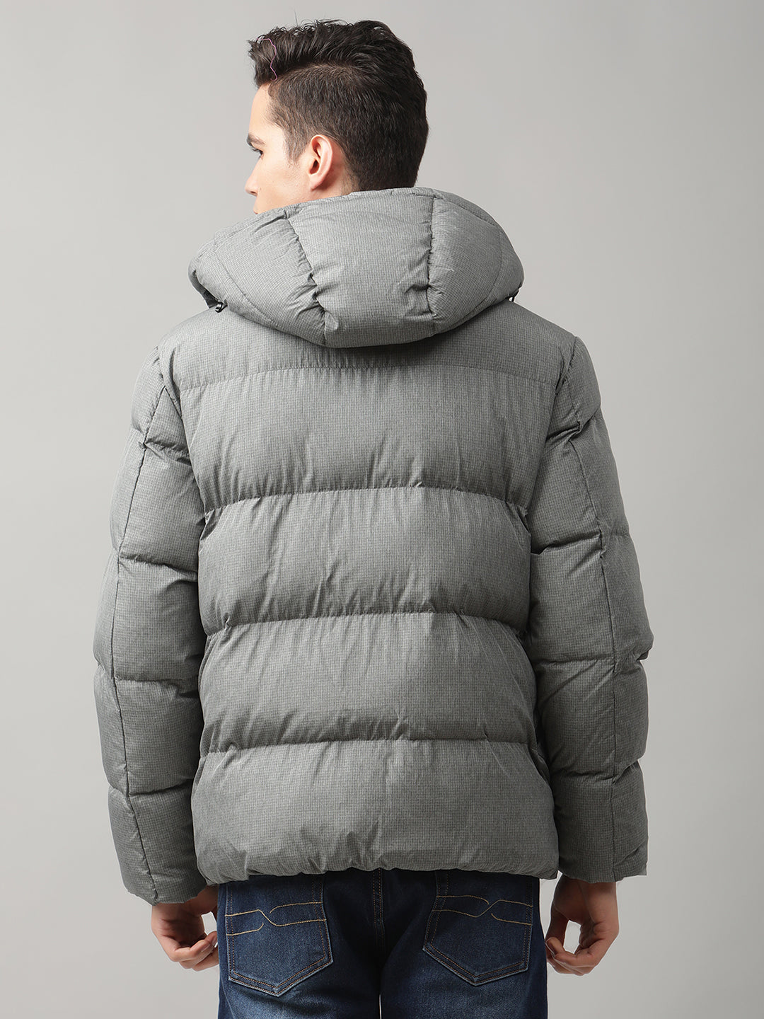 Antony Morato Men Grey Solid Puffer Jacket