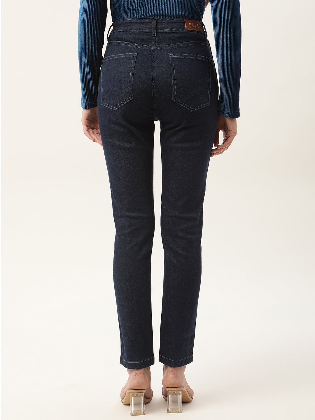 Elle Women Blue Straight Fit Jeans