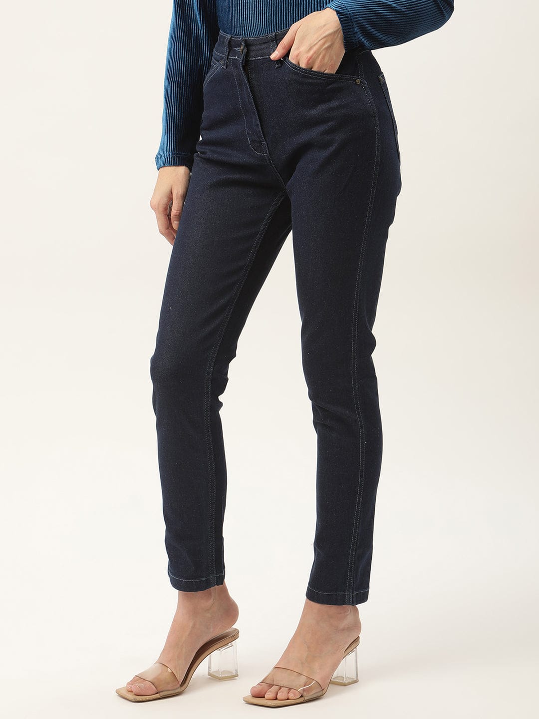 Elle Women Blue Straight Fit Jeans