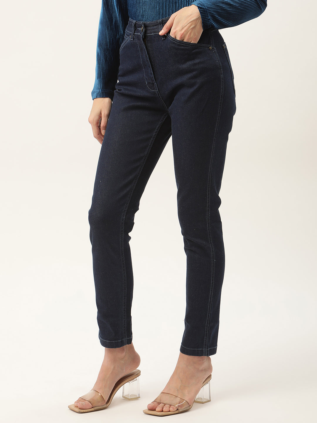 Elle Women Blue Straight Fit Jeans