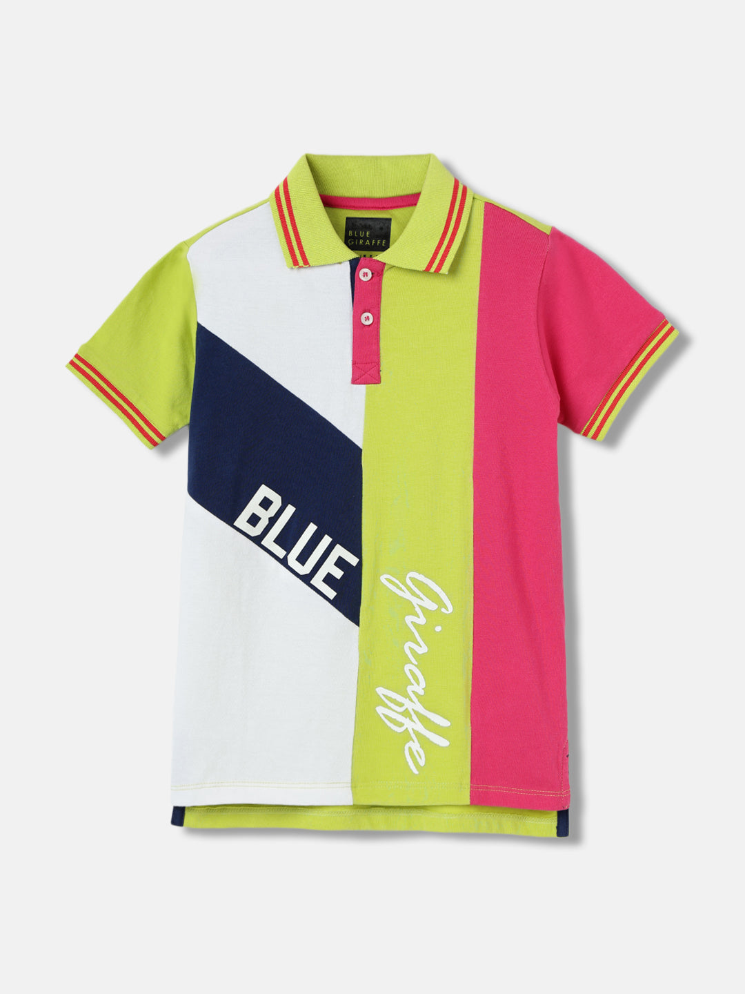 Blue Giraffe Kids Multi Regular Fit Polo Tshirt