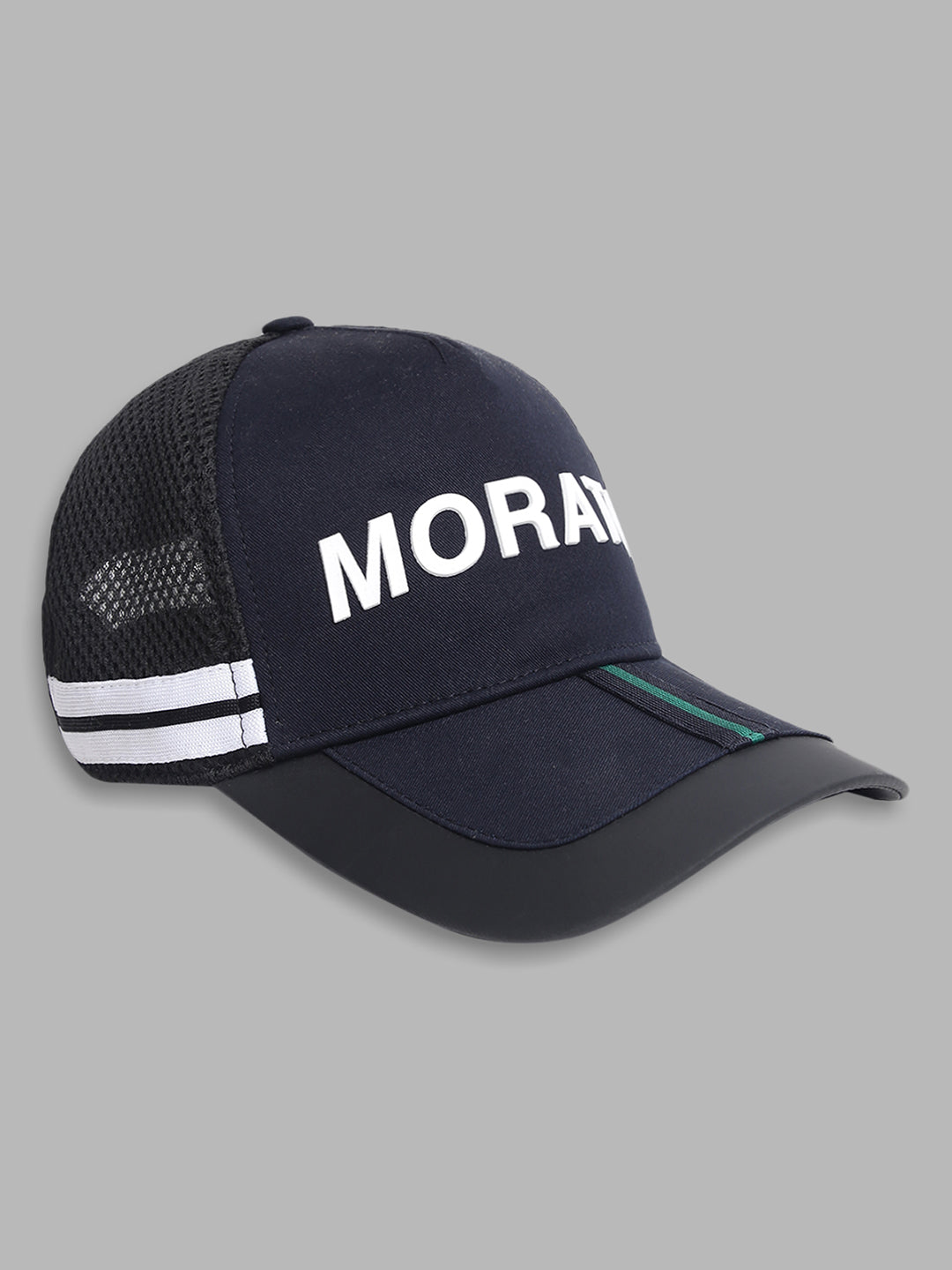 Antony Morato Men Blue White Printed Cotton Baseball Cap