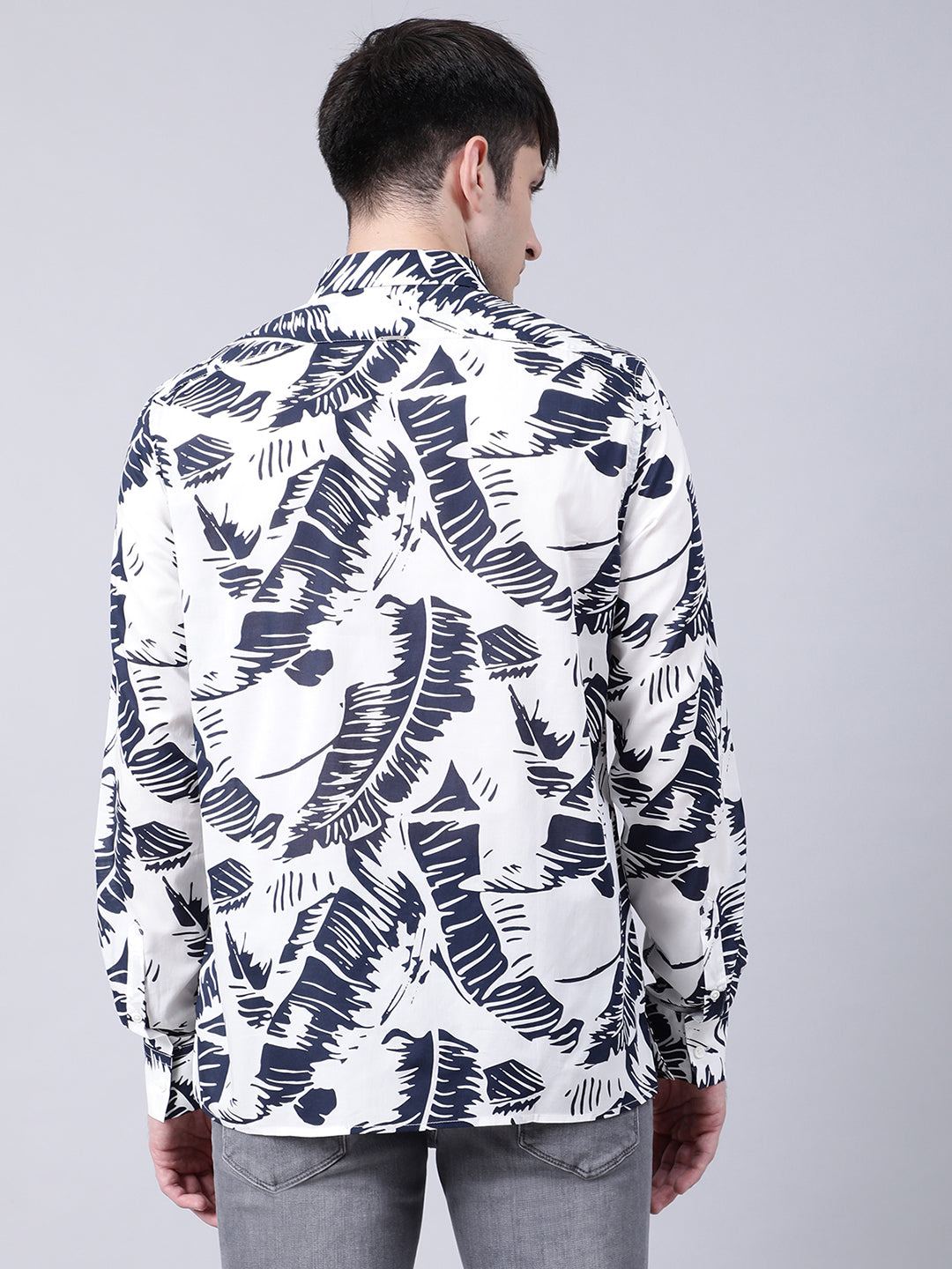 Antony Morato Navy Blue Barcelona Printed Straight Fit Shirt