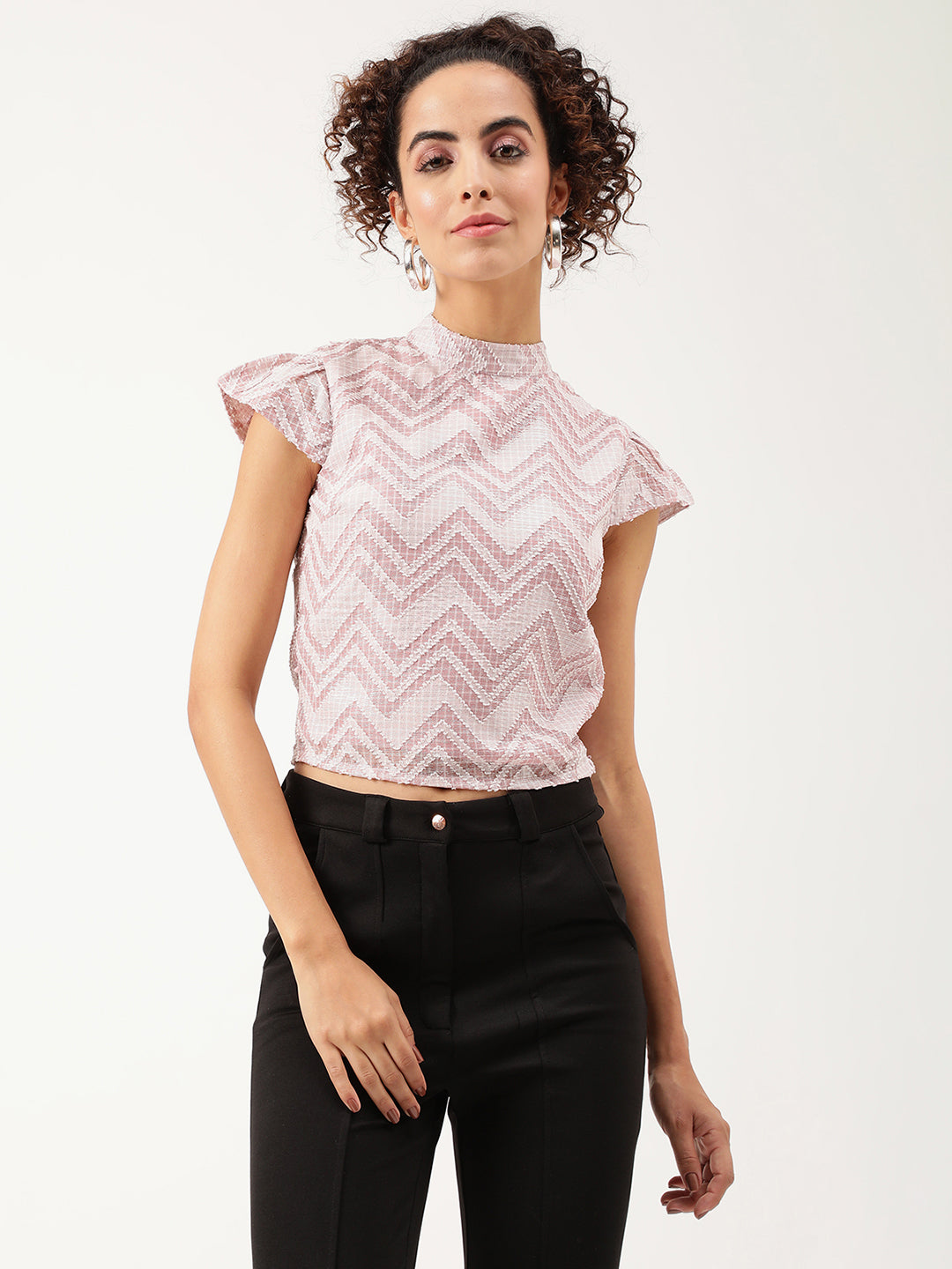 Centre Stage Women Pink Solid Top