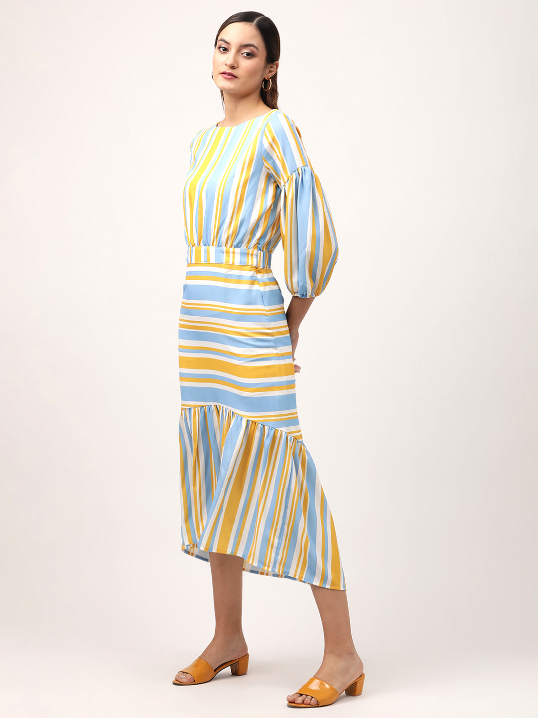 Centre Stage Women Multi Printed Boat Neck Dress