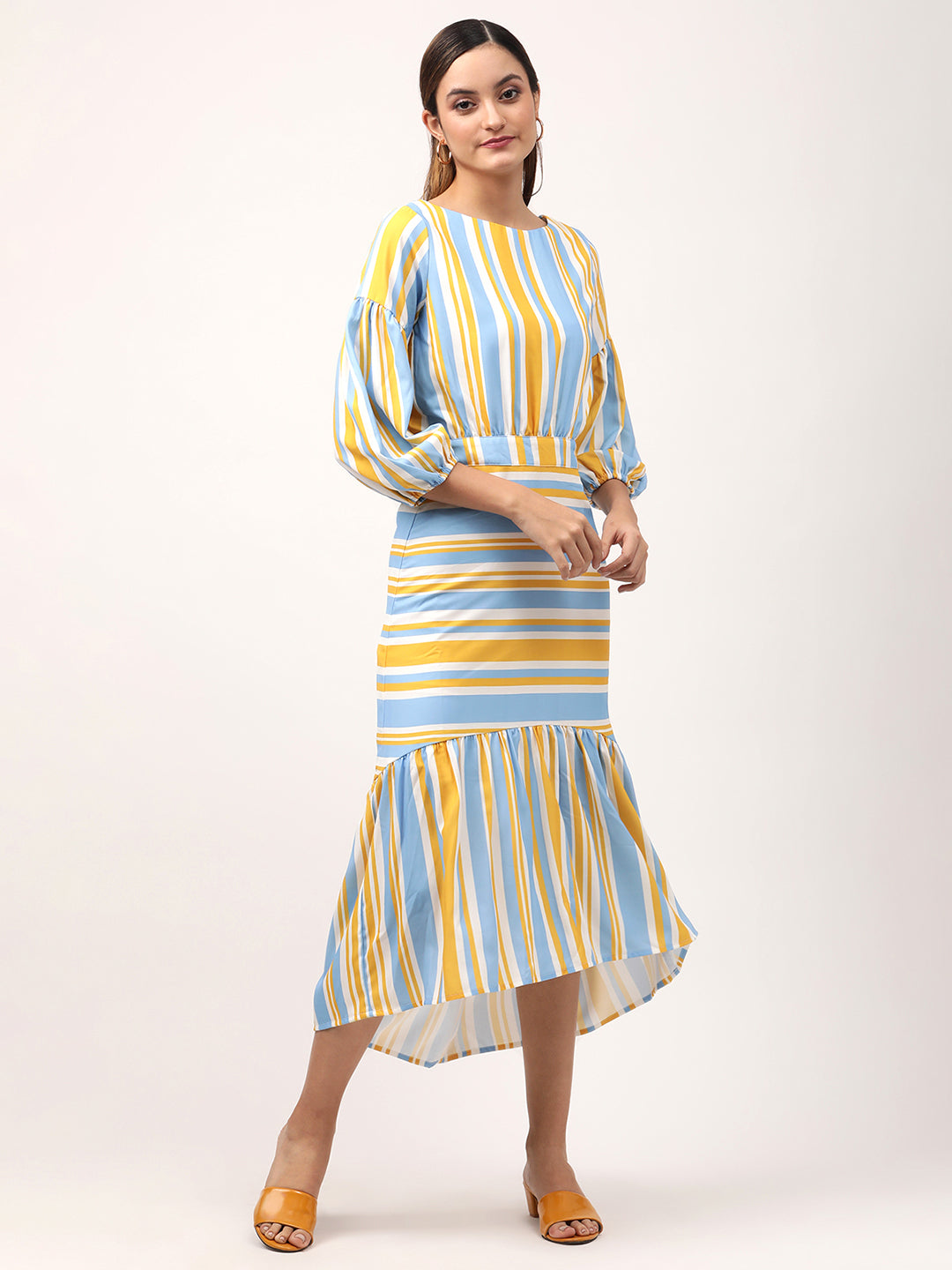Centre Stage Women Multi Printed Boat Neck Dress