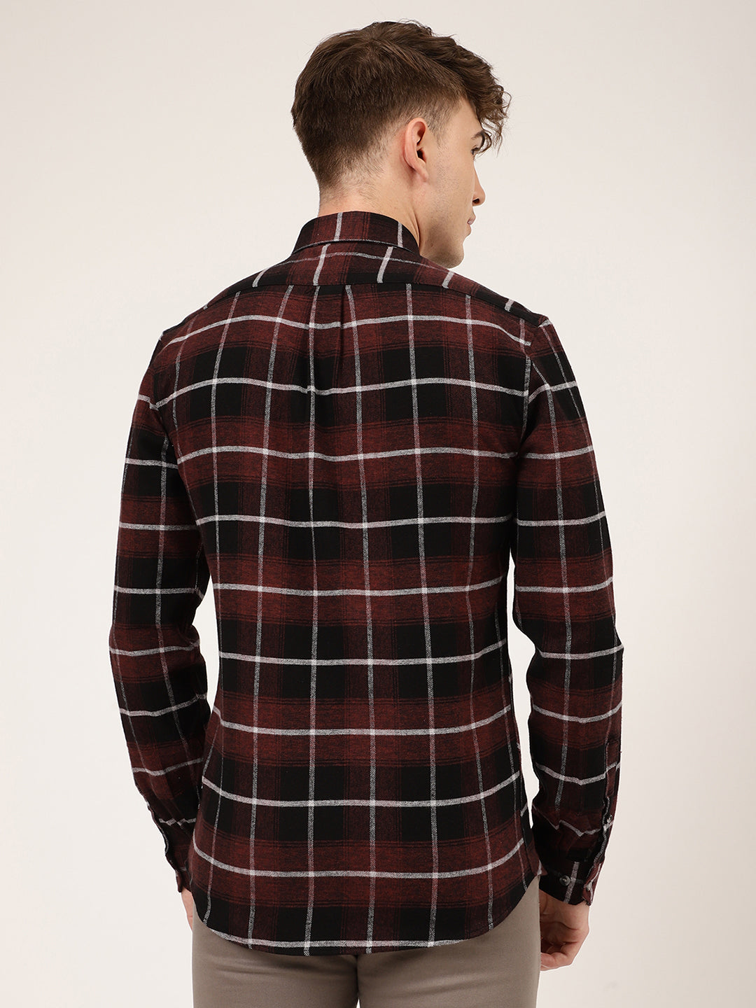 Lindbergh Men Checks Collar Shirt