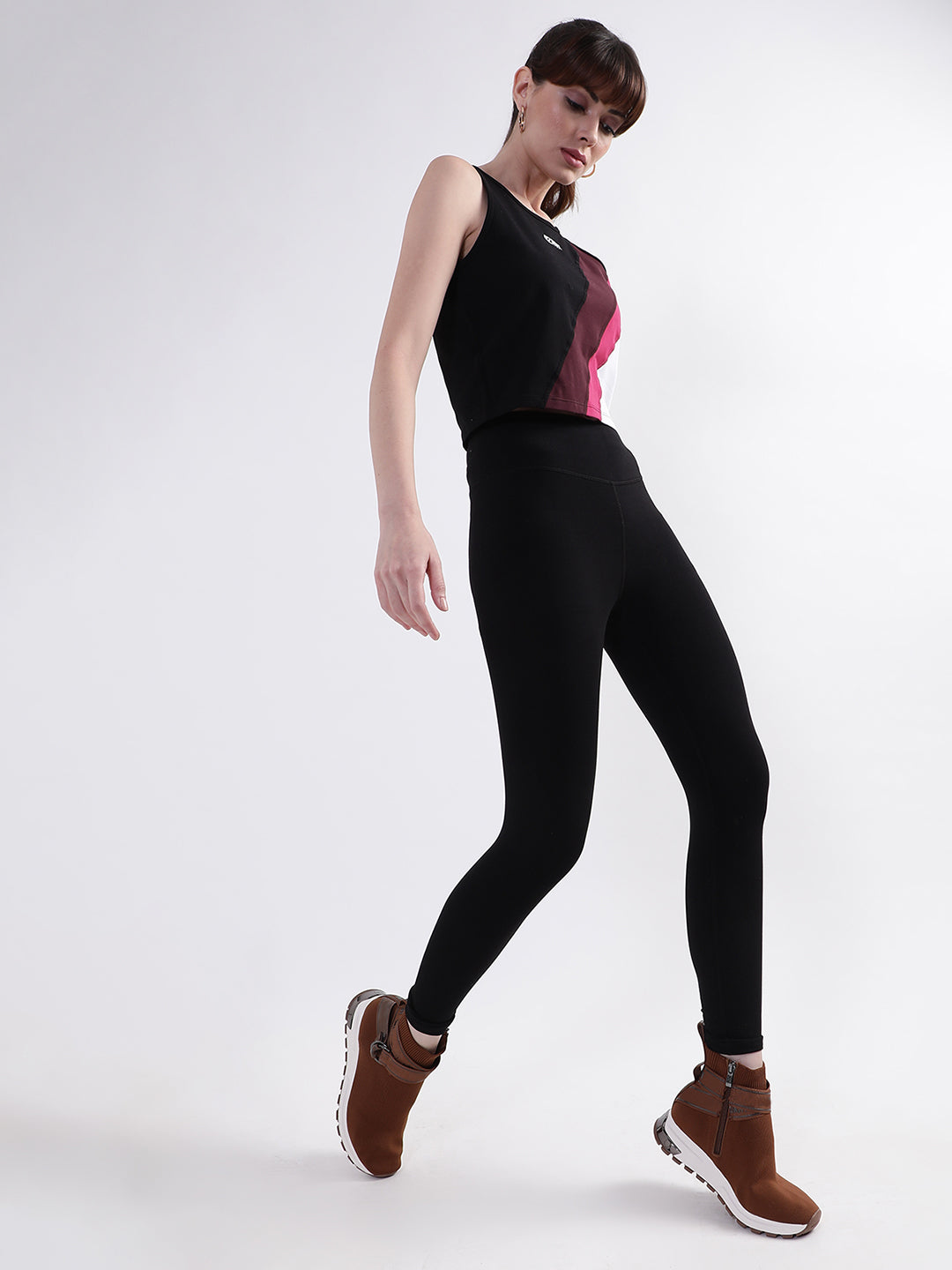 DKNY Women Black Solid Regular Fit Leggings