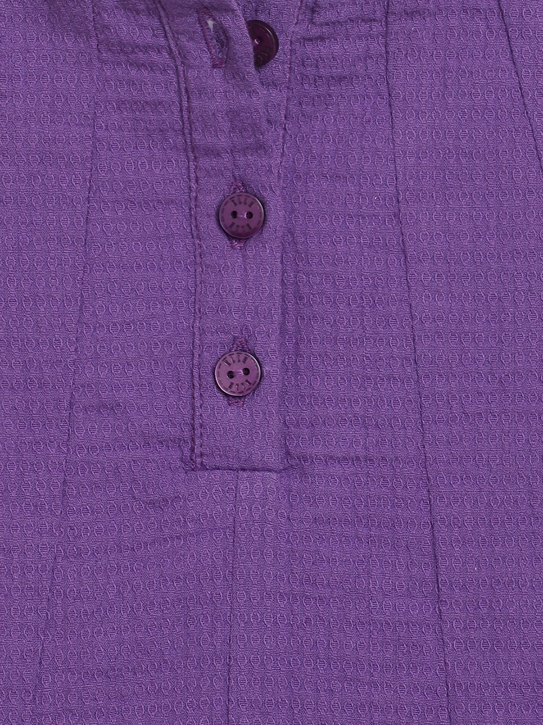 Elle Kids Girls Purple Solid Round Neck Top