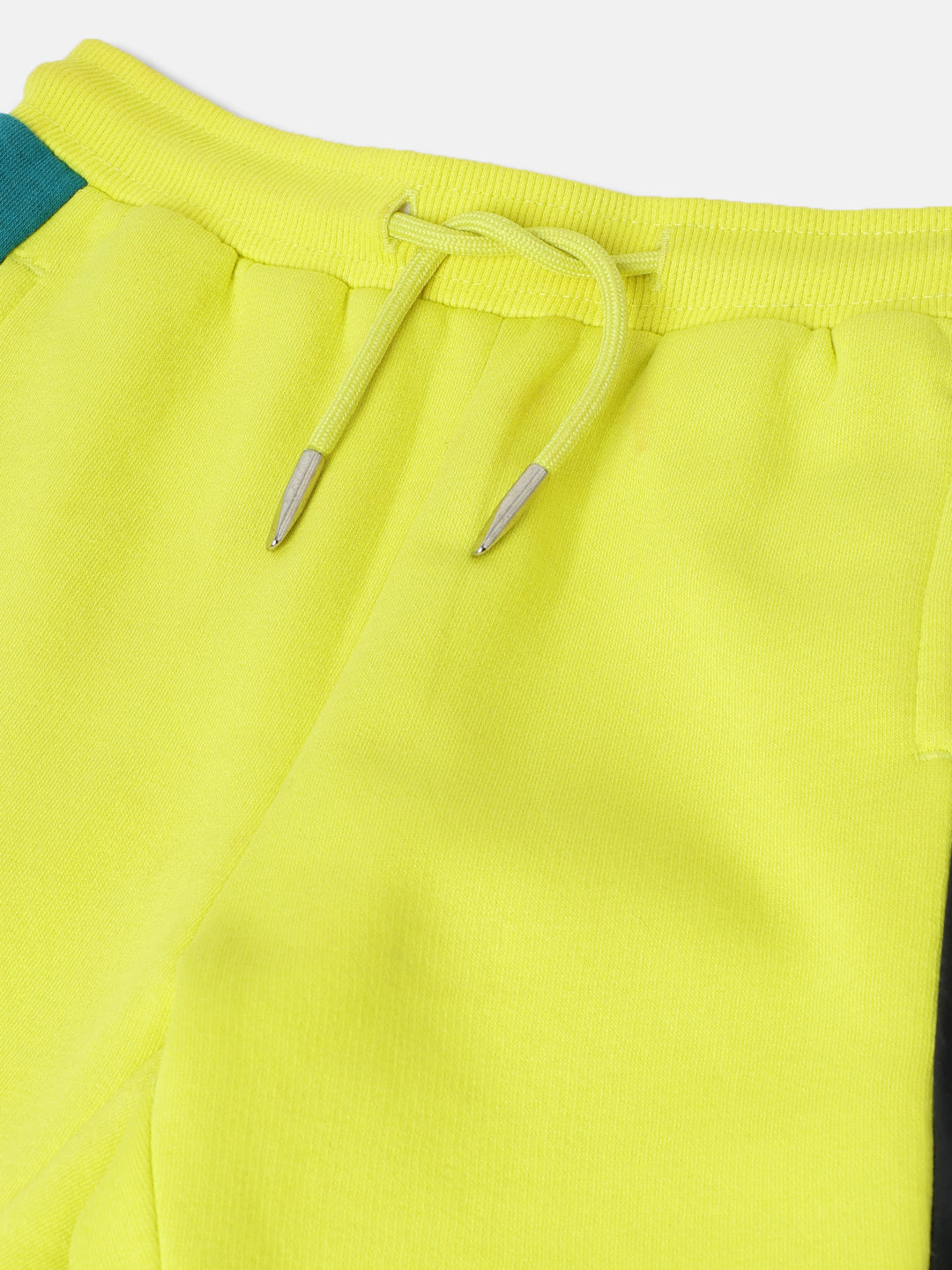 Blue Giraffe Girls Green Colour blocked Regular Fit Sweatpant