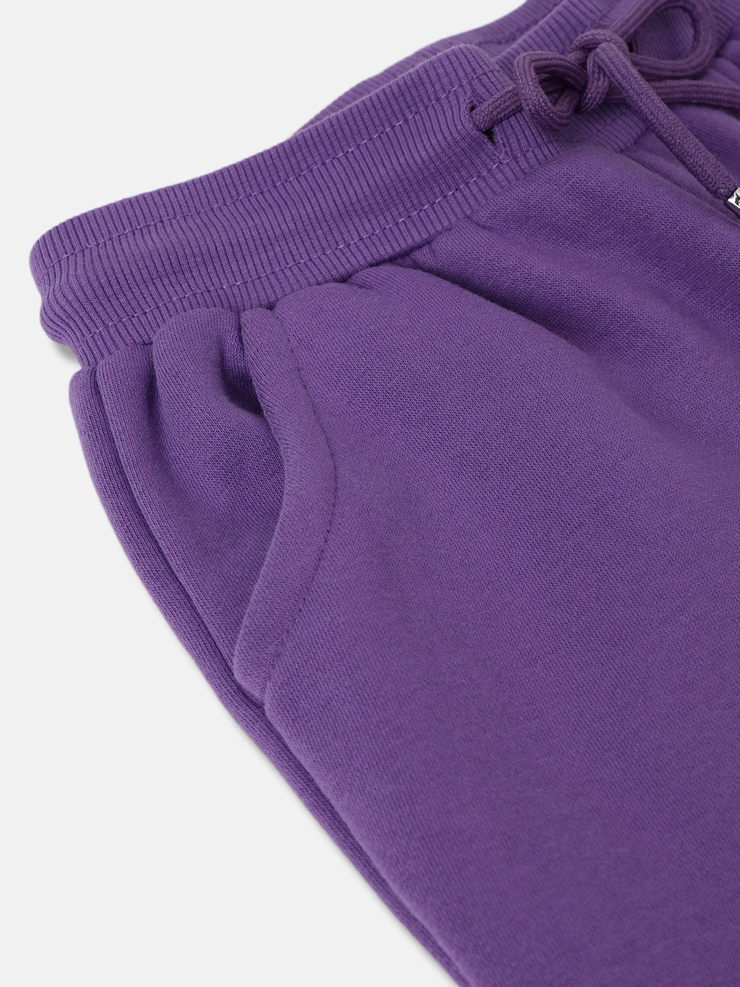 Elle Kids Girls Purple Colour blocked Regular Fit Sweatpant
