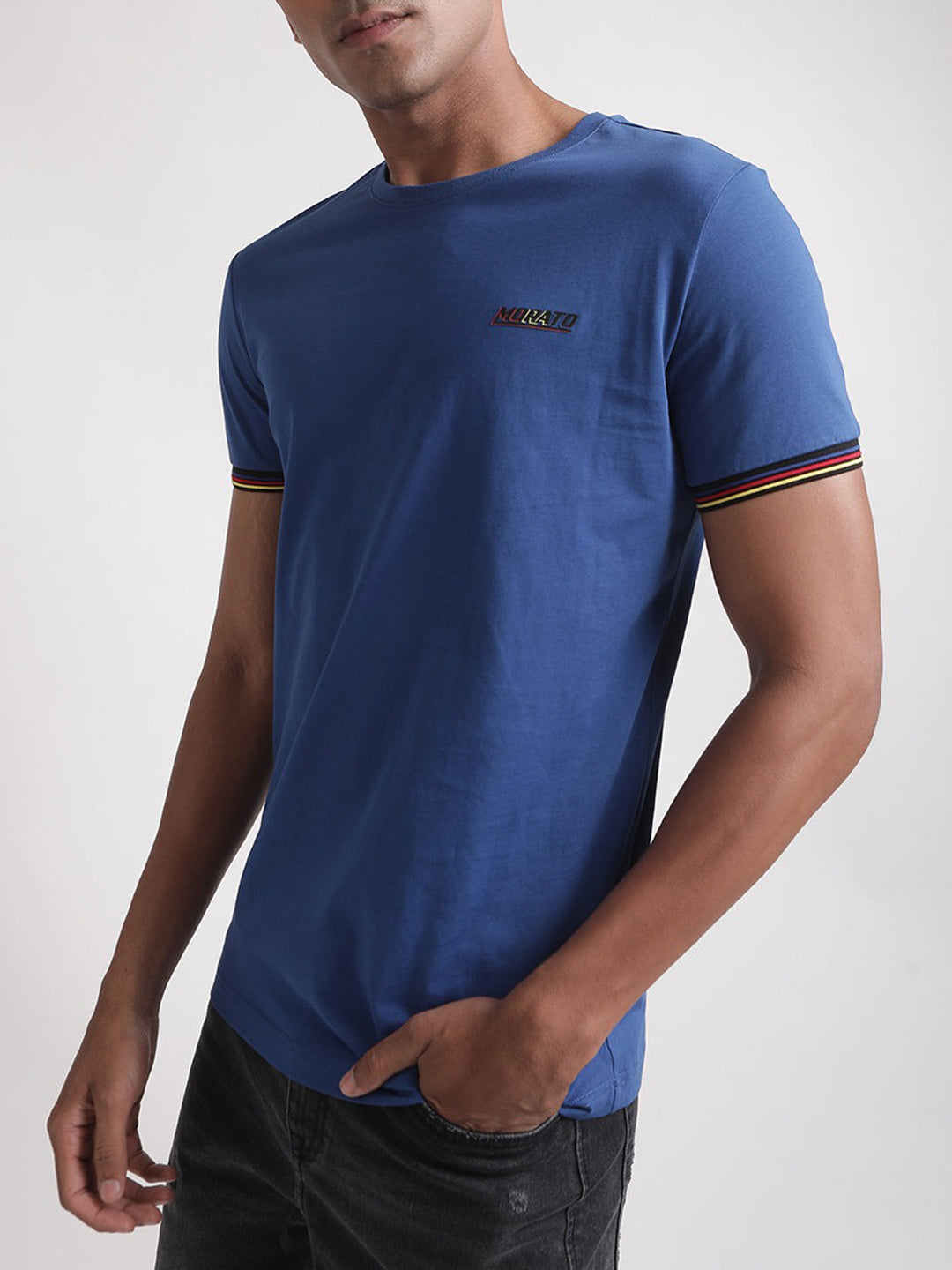 Shop Antony Morato Blue Slim Fit T-Shirt Online – Iconic India