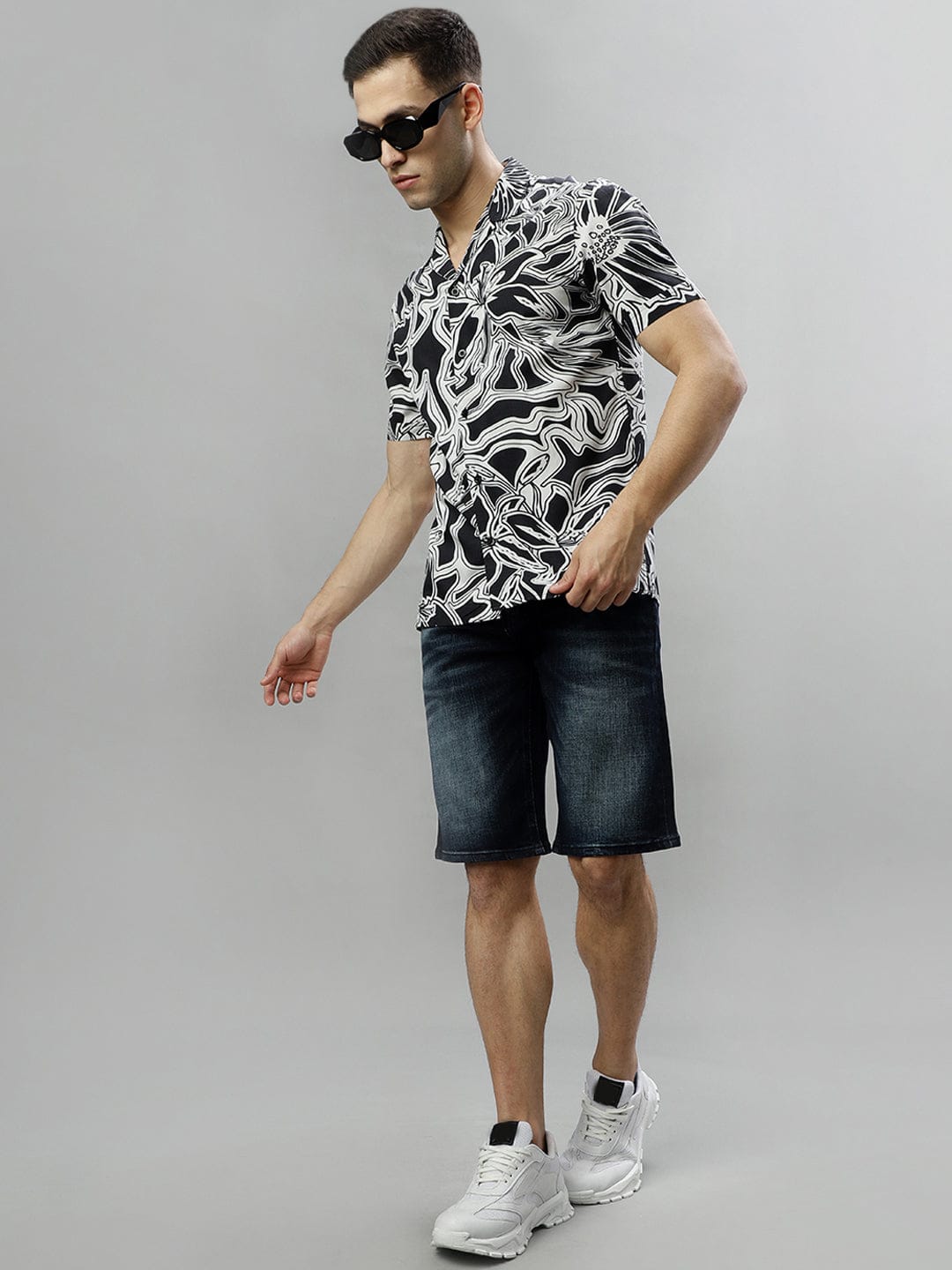 Iconic Men Black Shirt Collar Shirt