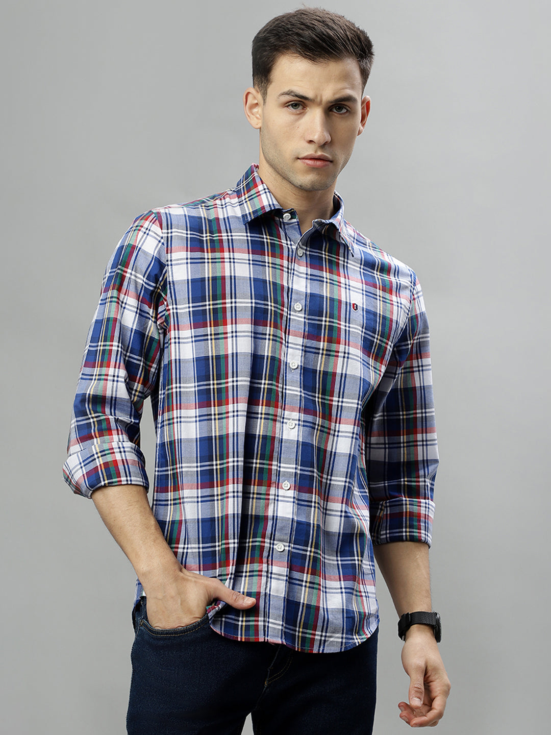 Iconic Multi Checked Regular Fit Shirt