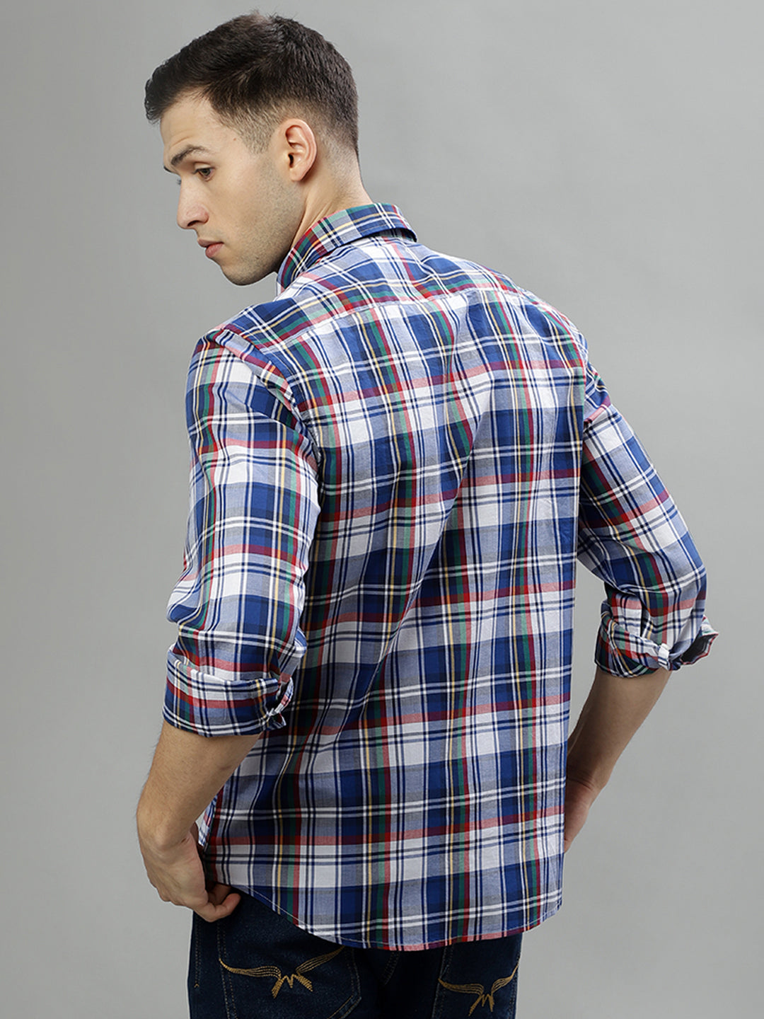 Iconic Multi Checked Regular Fit Shirt