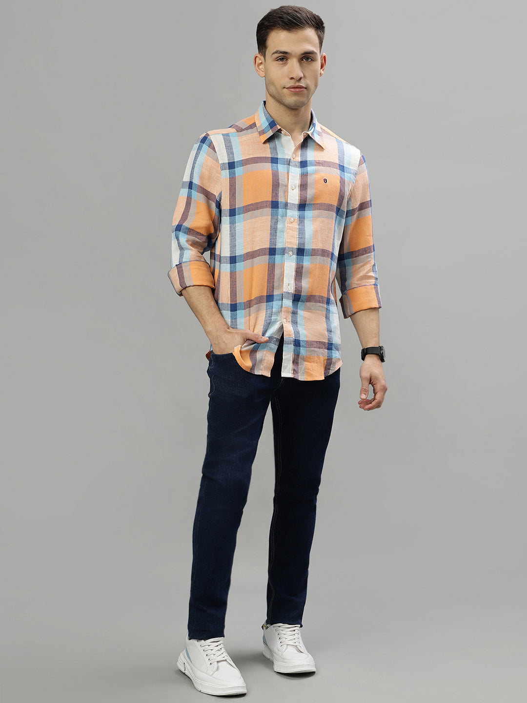 Iconic Multi Checked Regular Fit Shirt