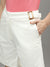 Iconic Women White Solid Regular Fit Shorts
