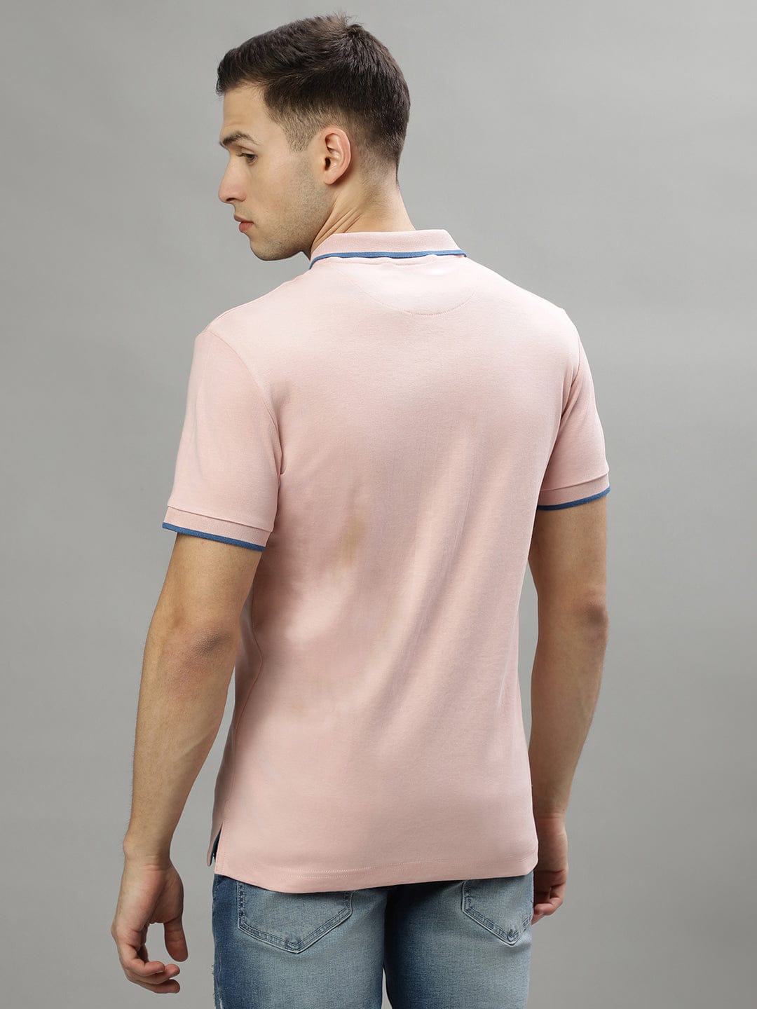 Iconic Men Pink Polo Tshirt