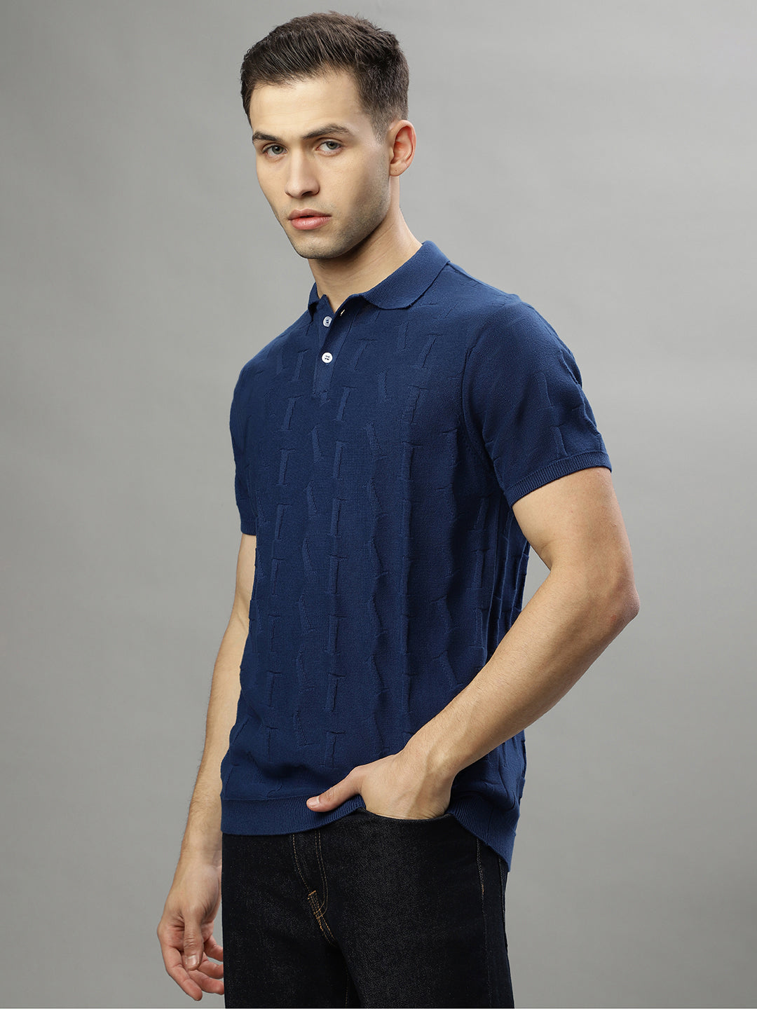 Iconic Navy Logo Regular Fit Polo T-Shirt