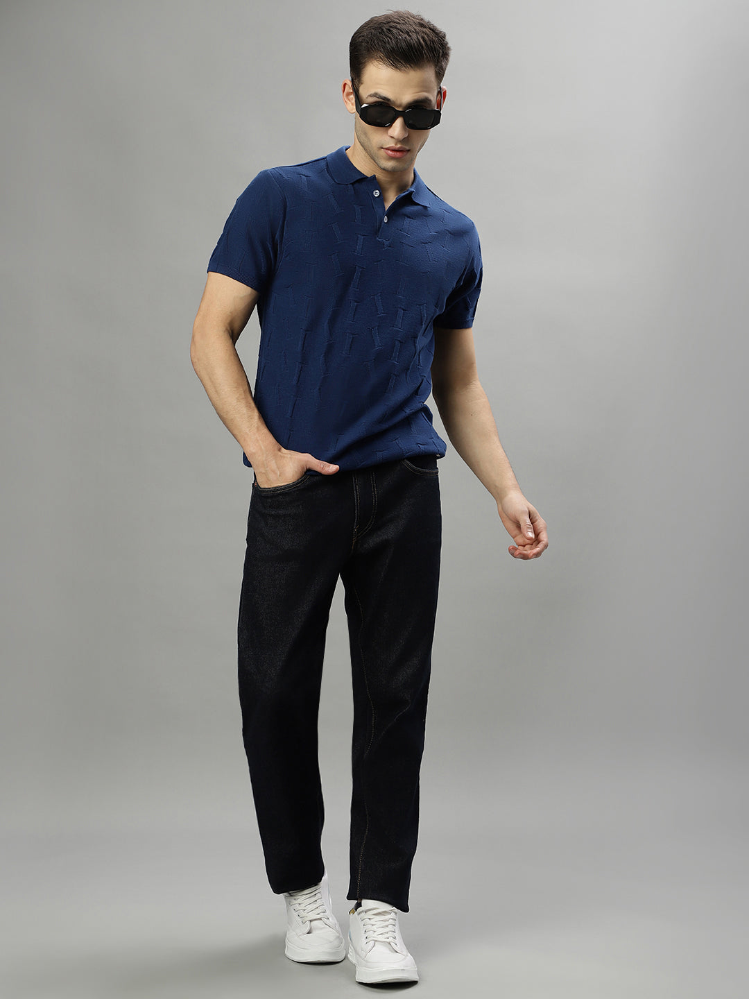 Iconic Navy Logo Regular Fit Polo T-Shirt