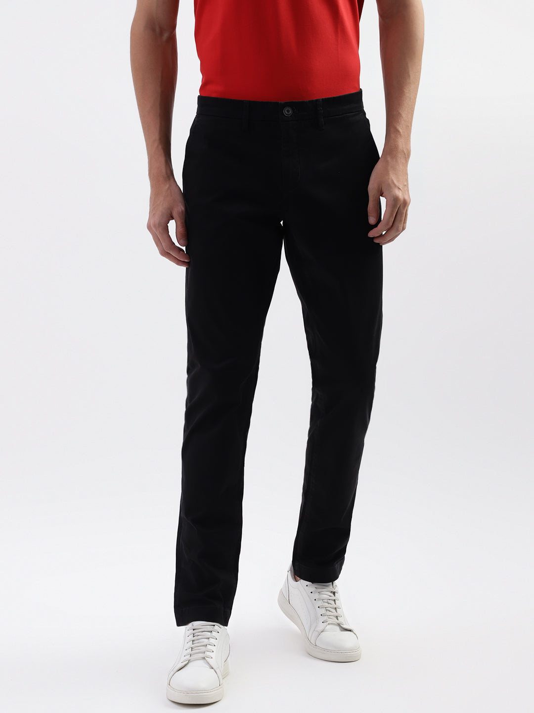 Bruun & Stengade Men Black Solid Slim Fit Trouser