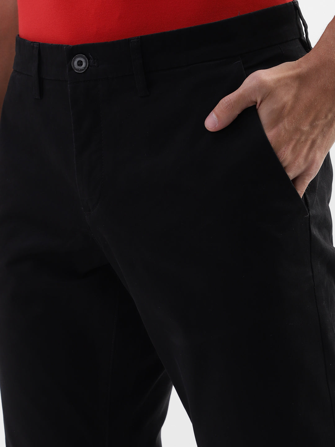 Bruun & Stengade Men Black Solid Slim Fit Trouser