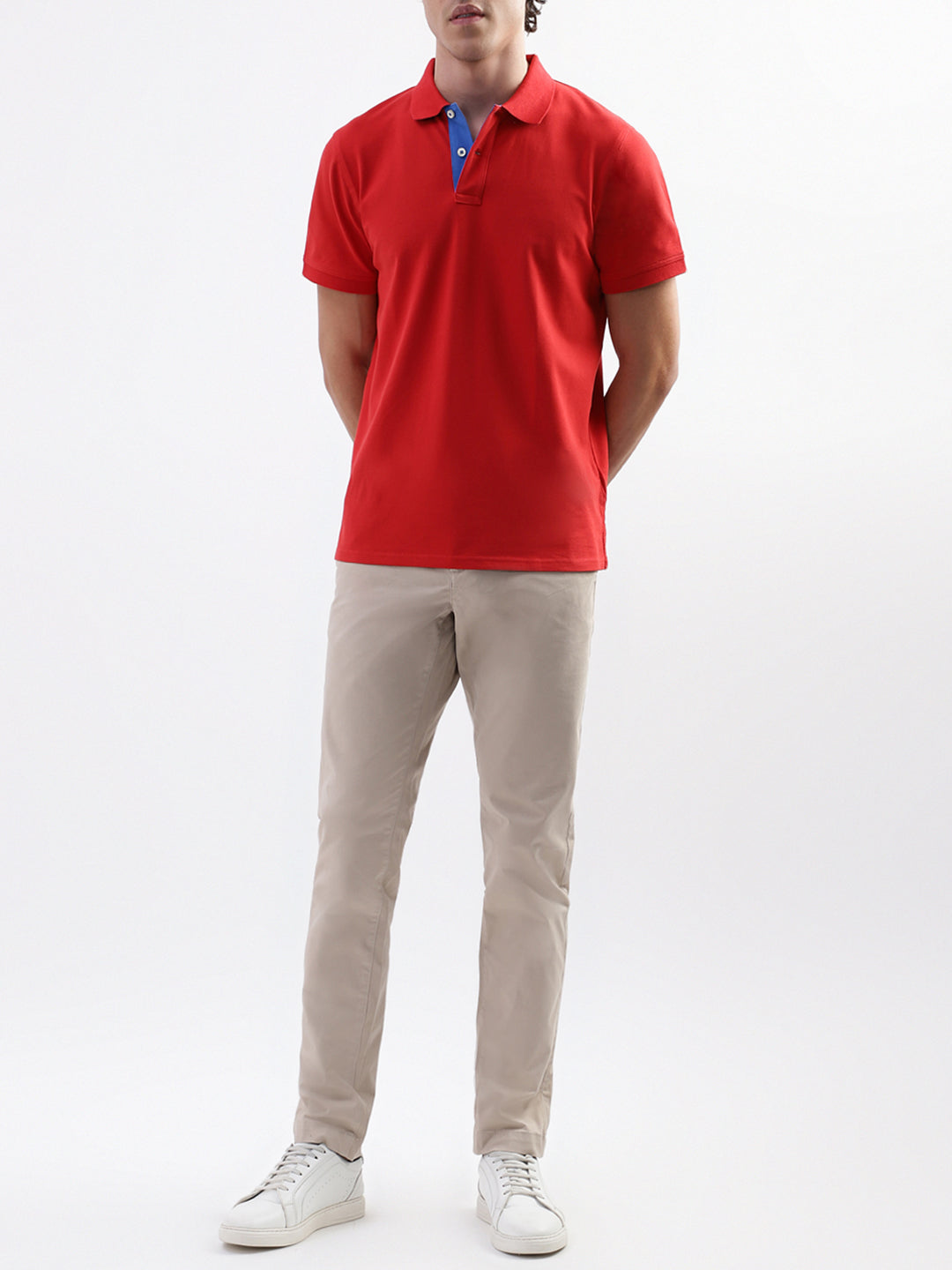 Bruun & Stengade Men Beige Solid Slim Fit Trouser