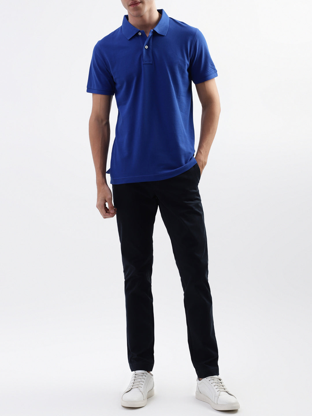 Bruun & Stengade Men Blue Solid Slim Fit Trouser