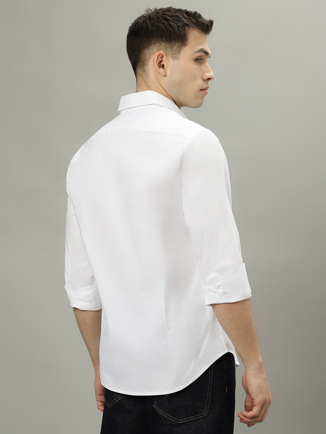 Iconic White Logo Slim Fit Shirt