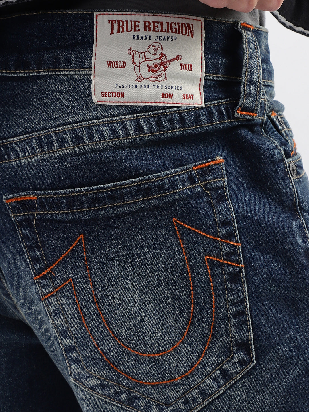 Shop True Religion Men Blue Solid Slim Fit Jeans Online – Iconic India