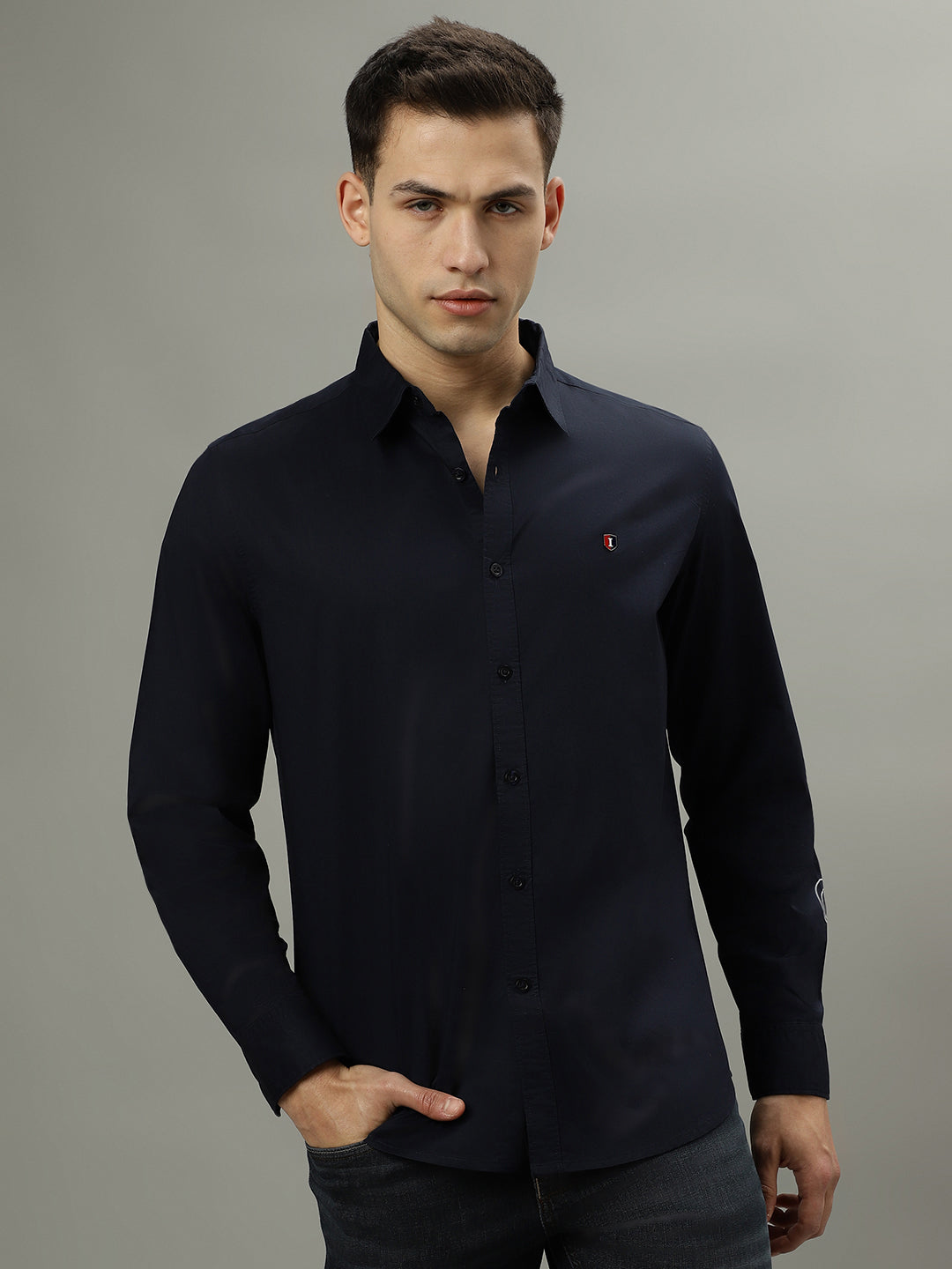 Iconic Navy Regular Fit Shirt