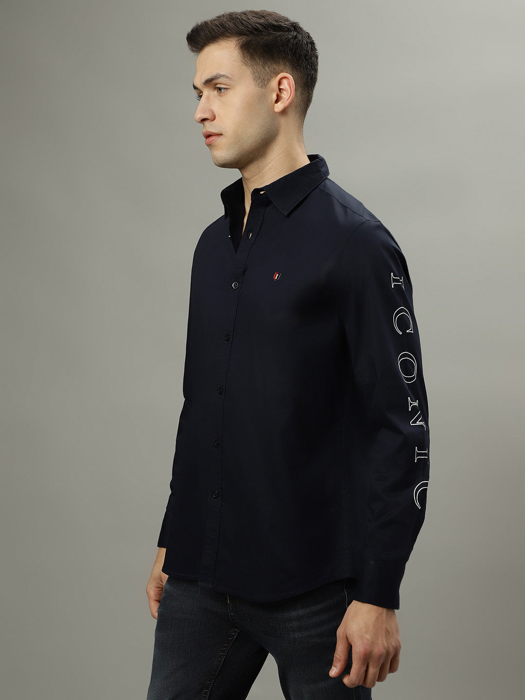 Iconic Navy Regular Fit Shirt