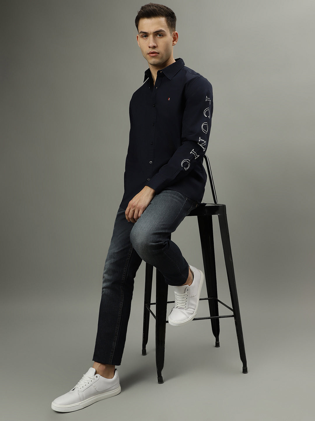 Iconic Navy Regular Fit Shirt