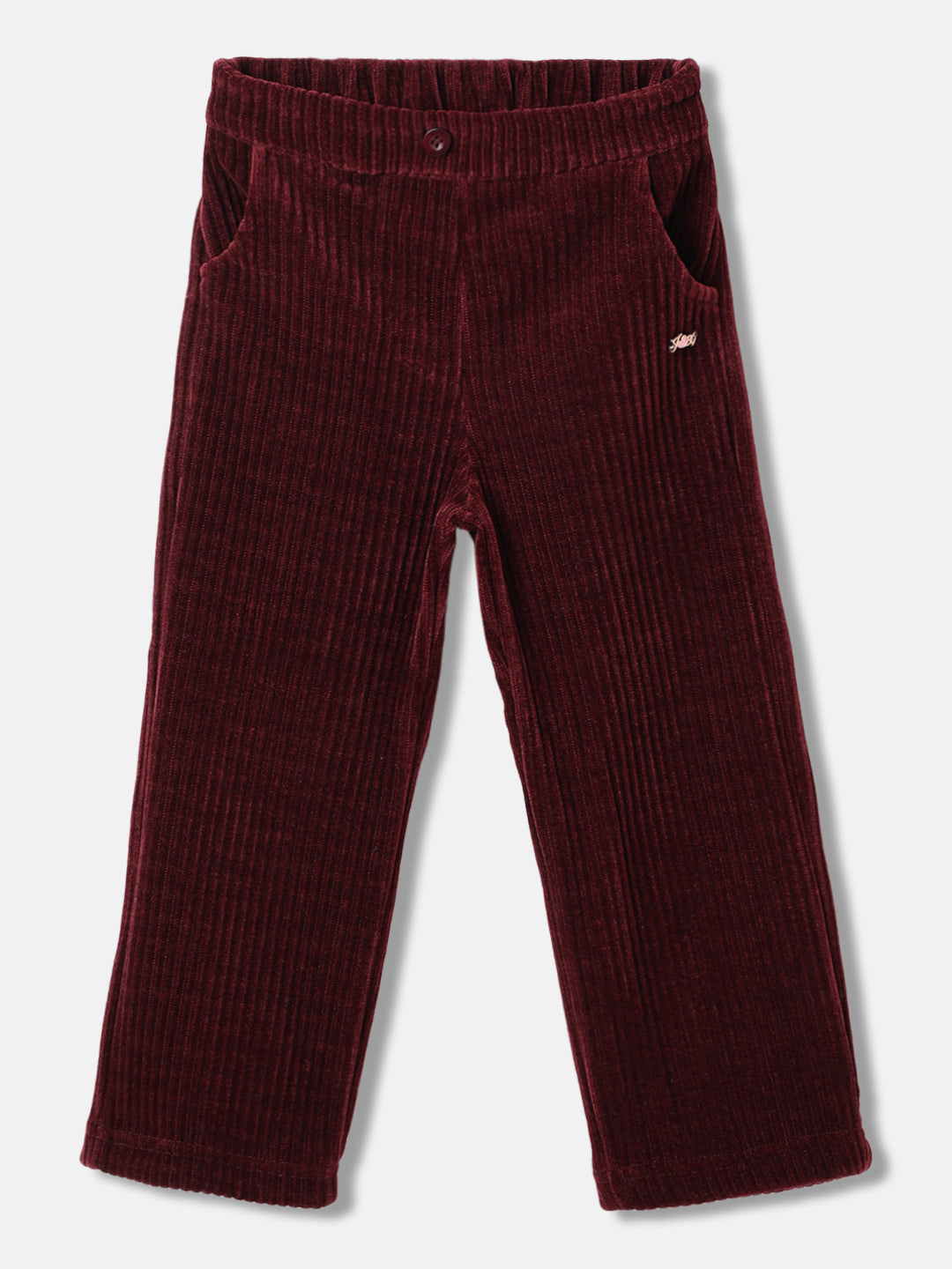 Blue Giraffe Girls Solid Regular Fit Trouser